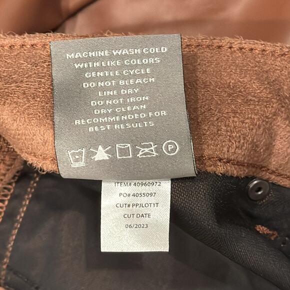 NWT Torrid Women's Perfect Skinny Faux Leather Mid Rise Pant Root Beer 18T - Picture 10 of 10